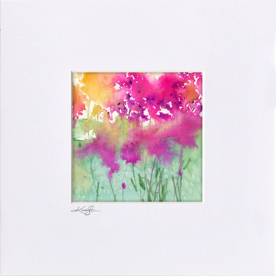 A Walk Among The Flowers 10 - Abstract Floral Watercolor painting by Kathy Morton Stanion