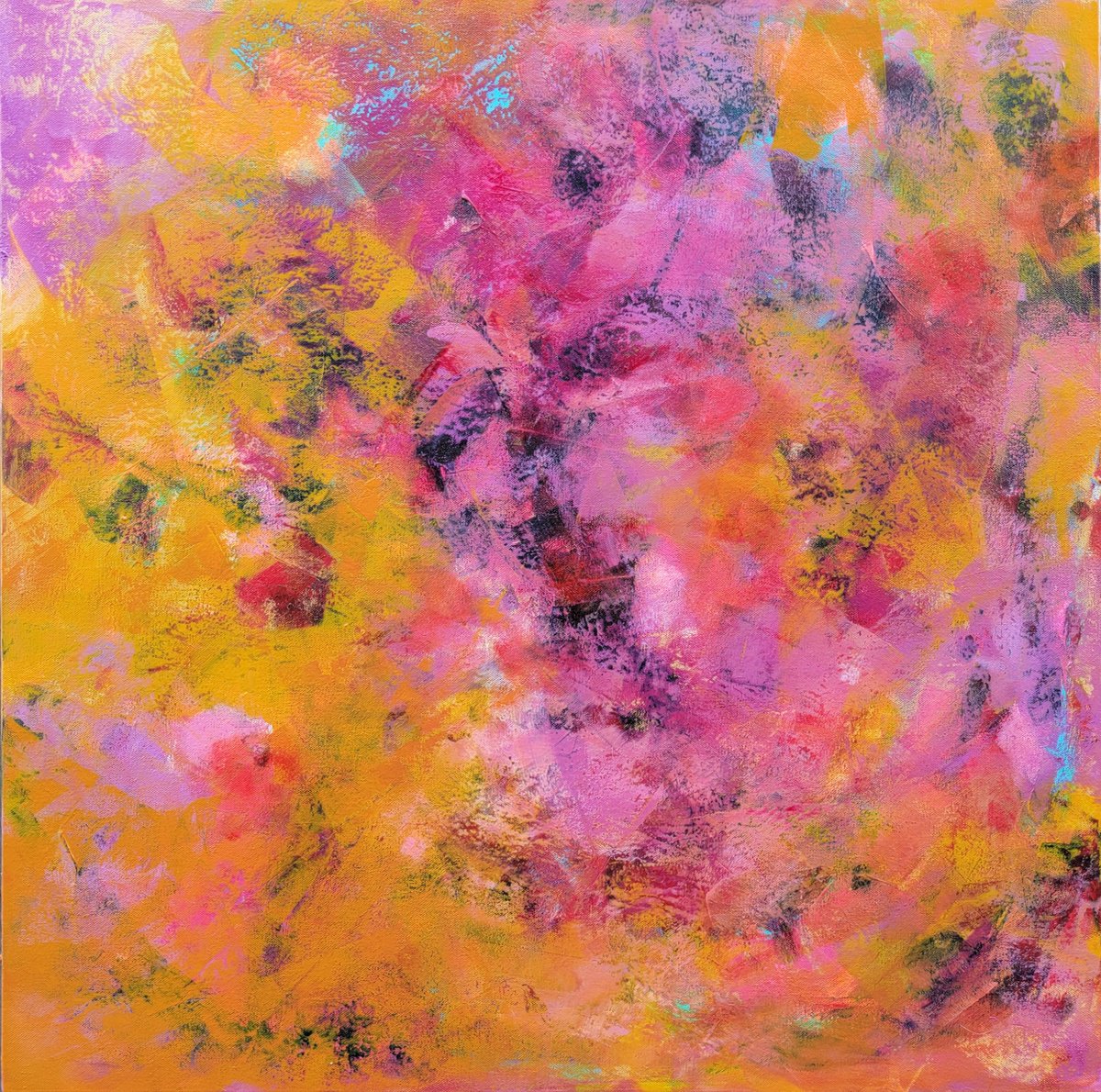 Expressive Abstract Painting By Faith Patterson, 30 X 30, A Meadows Palette, Original Artwork