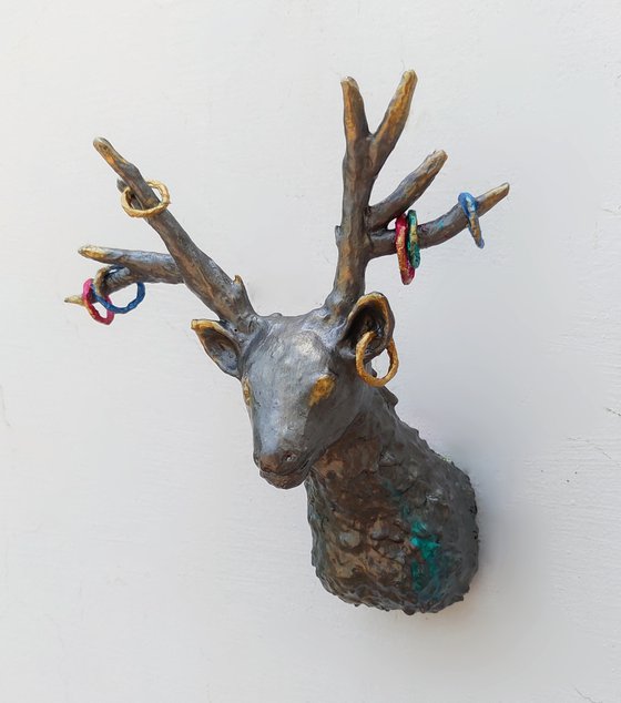 Faux Deer Head Mount