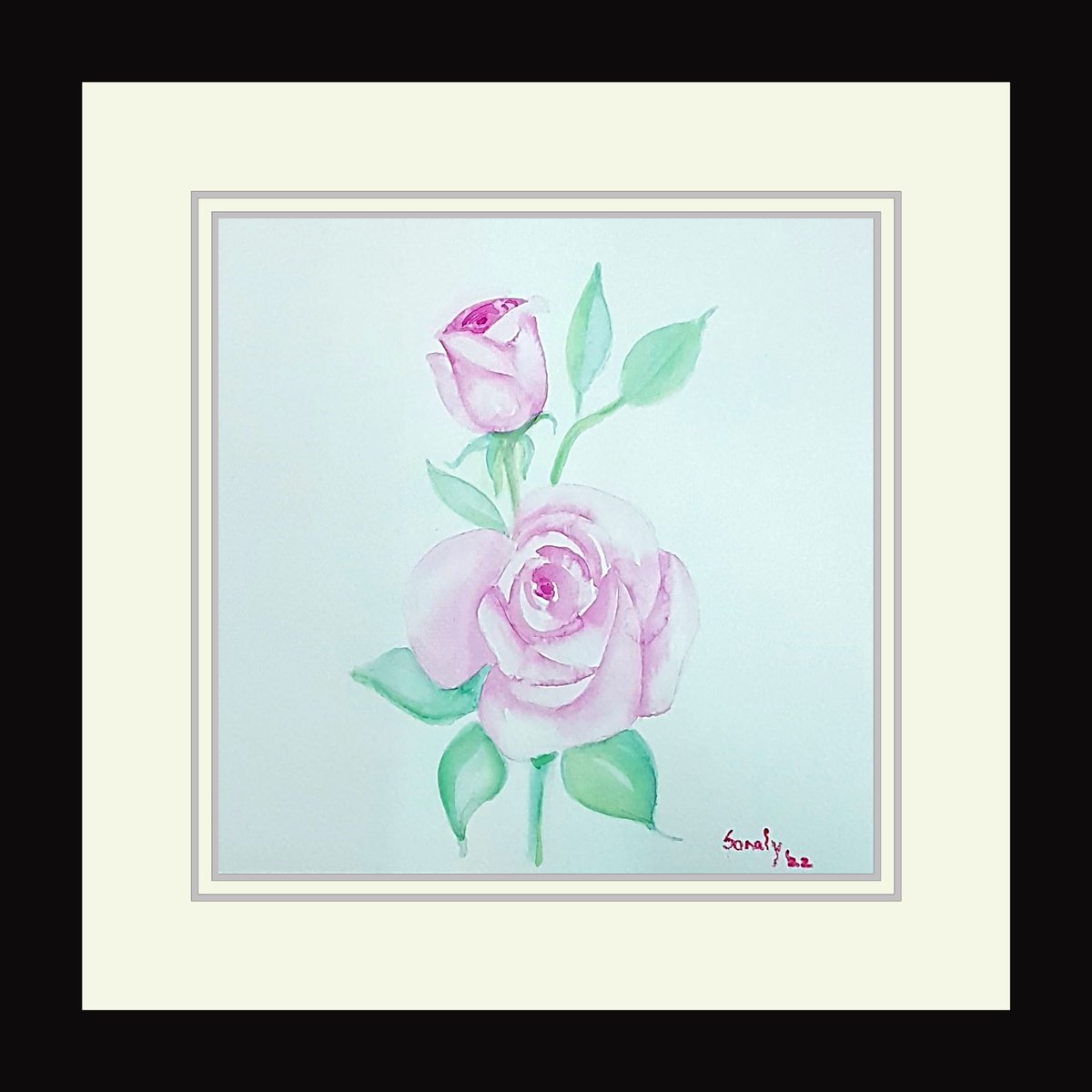 Photorealistic Botanical Watercolour By Sonaly Gandhi, 11 X 11", Flowers 19, Original Artwork