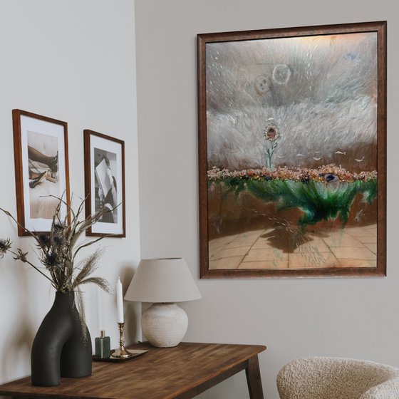 Earth Coral Garden Abstract Crystal Artwork