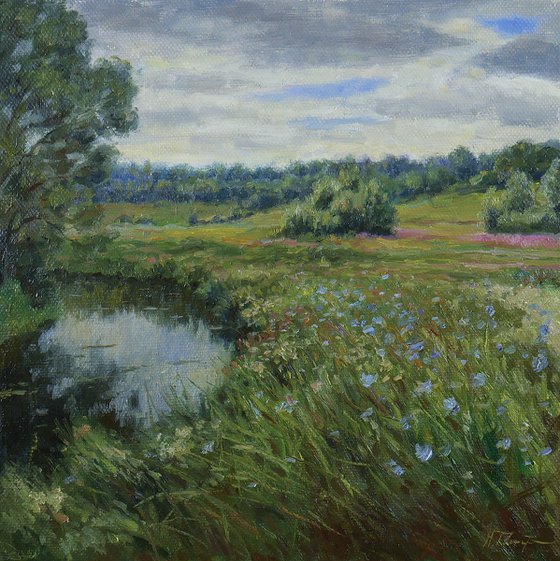 Floral Fields - summer landscape painting