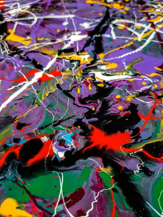 - StrangaJo N-1 - Style of JACKSON POLLOCK. Abstract Expressionism Painting