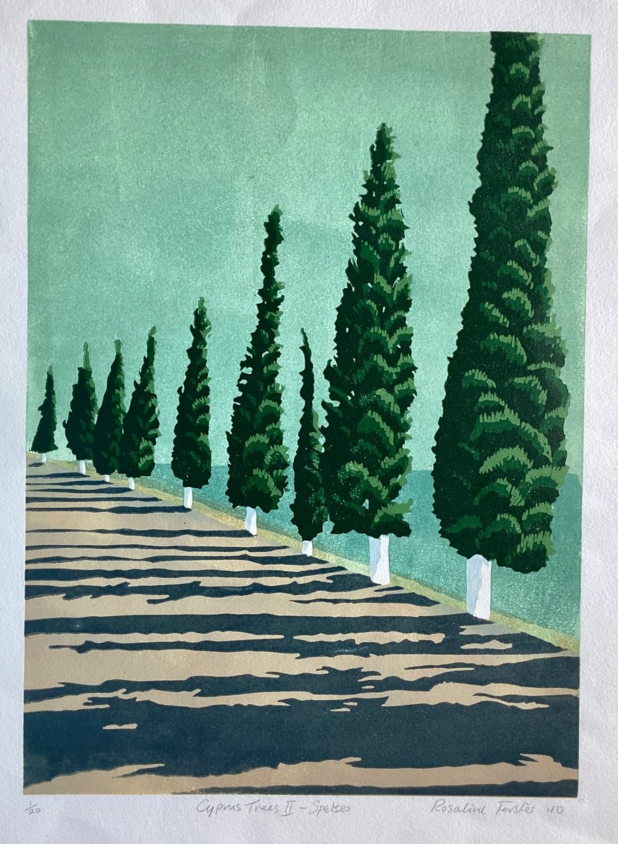 Cyprus Trees II by Rosalind Forster