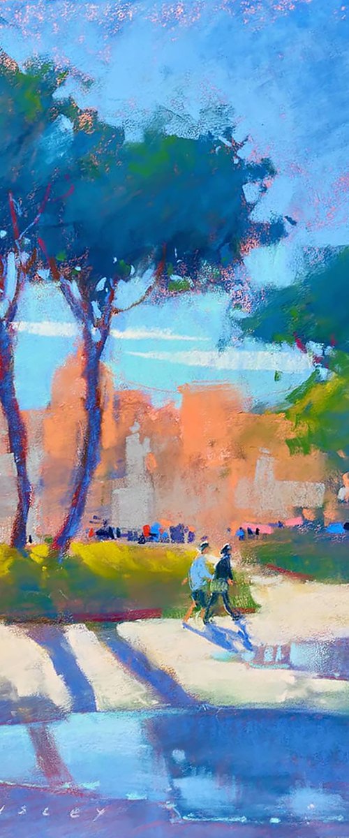 Rome After Rain - small pastel work by Ayna Paisley