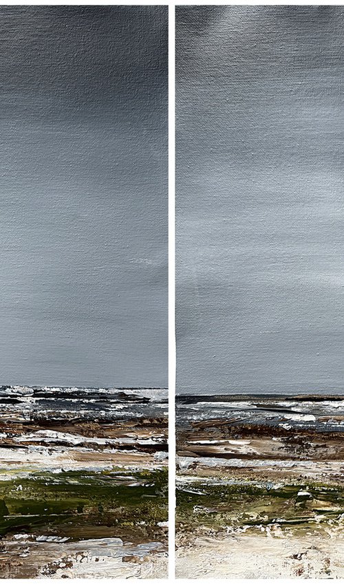 Coastal Fields in Grey Light by Tatiana Malinovscaia
