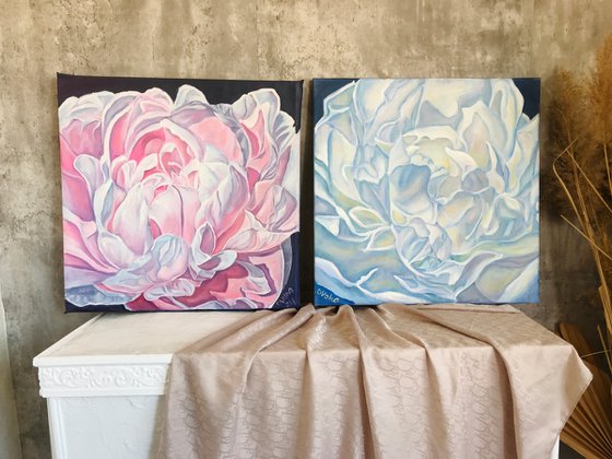 Diptych Peonies