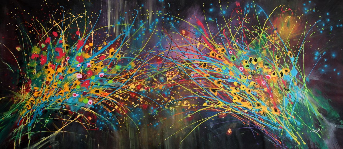 Folie Des Fleurs #7 By Cecilia Frigati, 90 X 43, Artwork For Sale On Artfinder