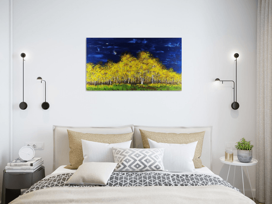 Autumn birch forest