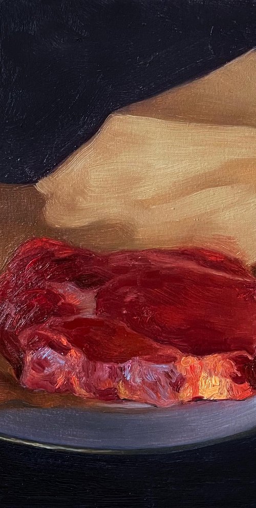 Still Life with ribeye steak by Elina Arbidane