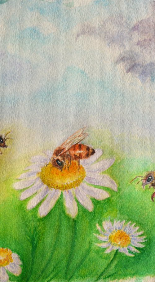 Bees buzzing in the meadow by Neha Soni