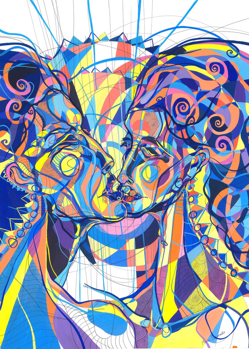 Impressionistic Portrait Painting By Maria Susarenko, 20 X 28", Echoes, Original Artwork