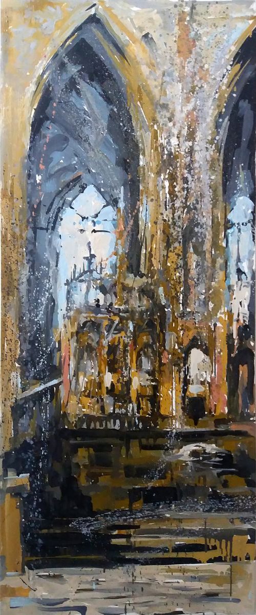 Interior of the temple in Prague by Alexandr Klemens