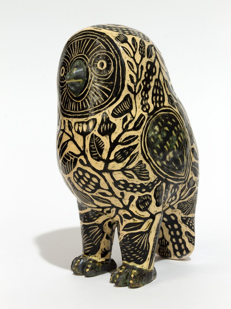 Naive Clay Sculpture , Owl By Yuliia Dunaieva, 3 X 7, Artwork For Sale On Artfinder