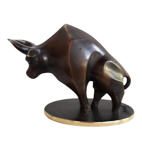 "Bull" Bronze Sculpture
