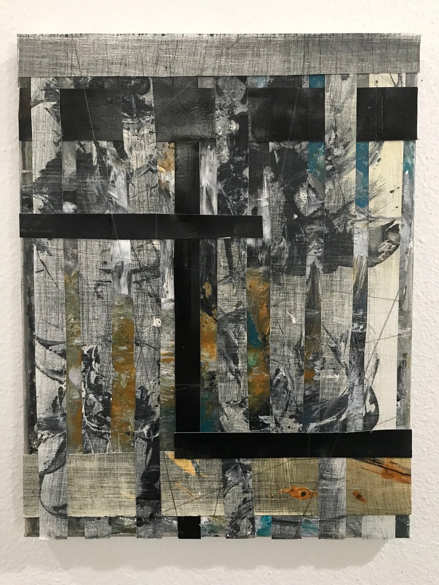 Abstract Collage By Kris Haas, 11 X 14", Ominous, Original Artwork