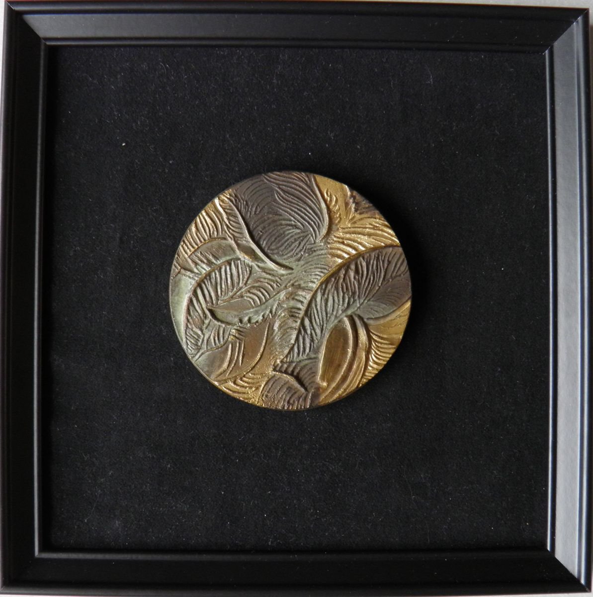 Animal Relief By Petq Popova, 10 X 10", "Feathers", Original Artwork