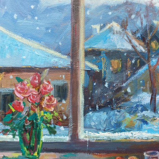 Cozy Winter Window View