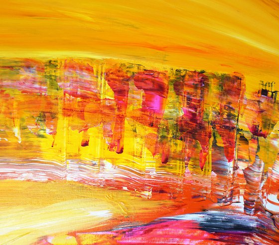 Yellow Red Abstraction C 4