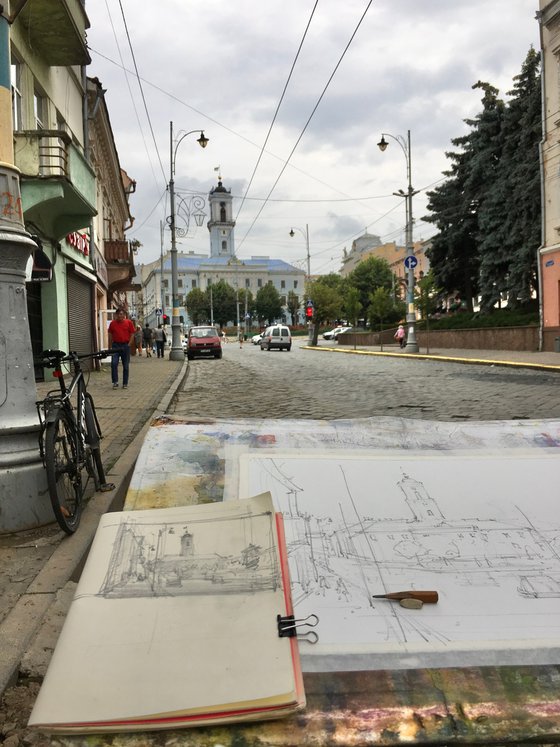 Old city Chernivtsi in Ukraine