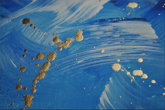 Starry Nights  - abstract acrylic painting, canvas wall art, framed modern art