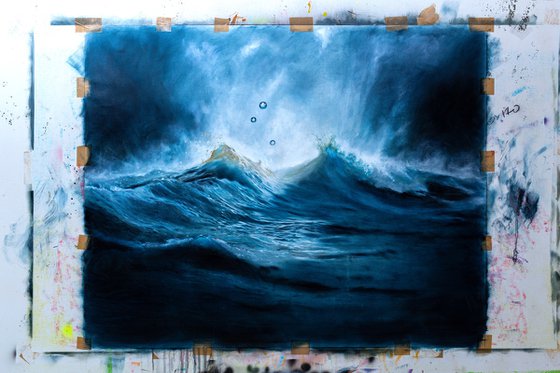 Seascape with a storm