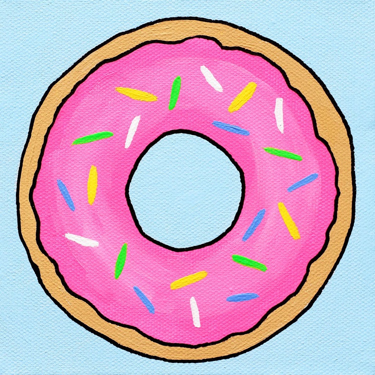 Donut Pop Art Painting On Miniature Canvas Artfinder