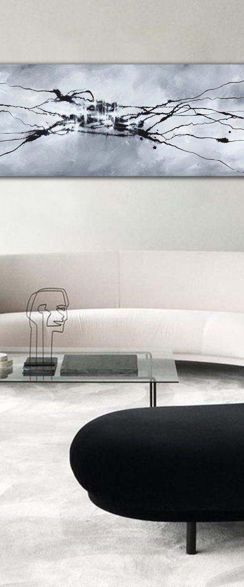 Dynamic Light Abstract XL Panoramic by Carol Wood