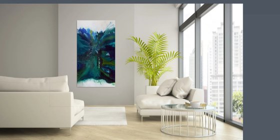 ABSTRACT SEASCAPE BLUE 1