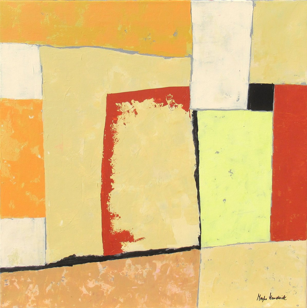 Abstract Acrylic Painting By Megha Hendrick., 24 X 24", It