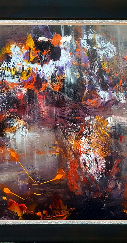 Stunning framed autumun colors ghostlly enigmatic still life by O KLOSKA by Kloska Ovidiu