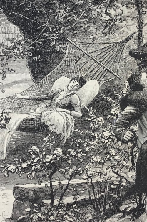 On the hammock by Tudor Evans