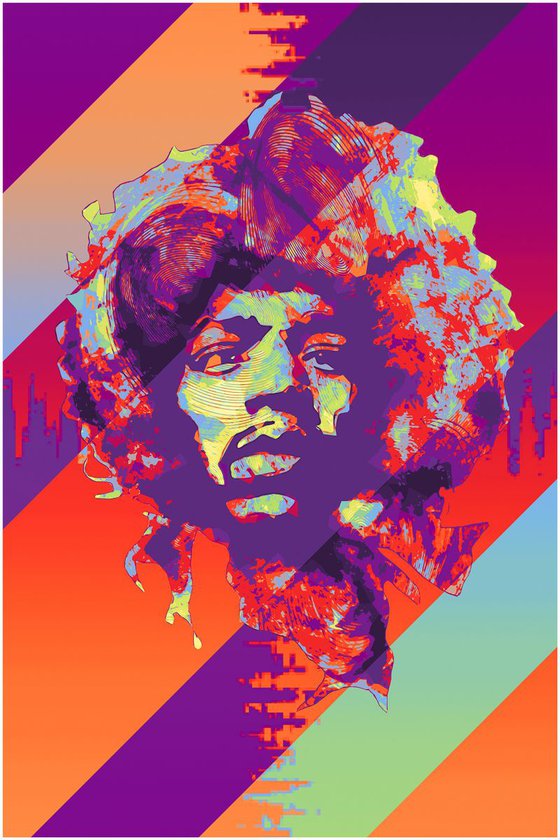 Jimi Hendrix - Modern Poster 1 Stylised Art