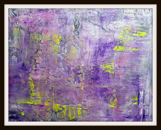Senza Titolo 191 - abstract landscape - 88 x 68 x 2,50 cm - ready to hang - acrylic painting on stretched canvas