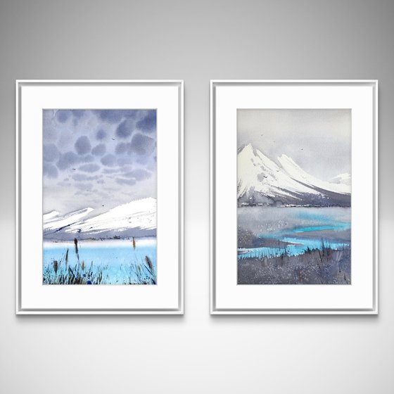 Stillness of Snow (Diptych)