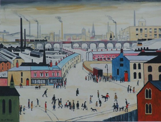 Stockport Viaduct after Lowry