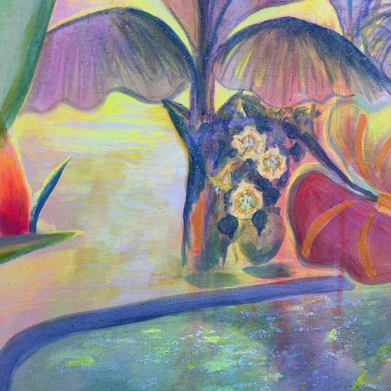 ‘Iridescent Skies = Languid Poolside’