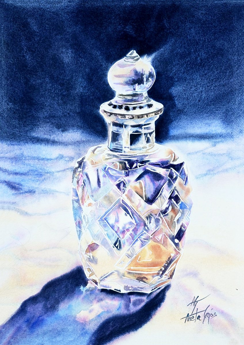 Impressionistic Still Life Watercolour By Aneta Gajos, 12 X 17, Carafe 1, Original Artwork