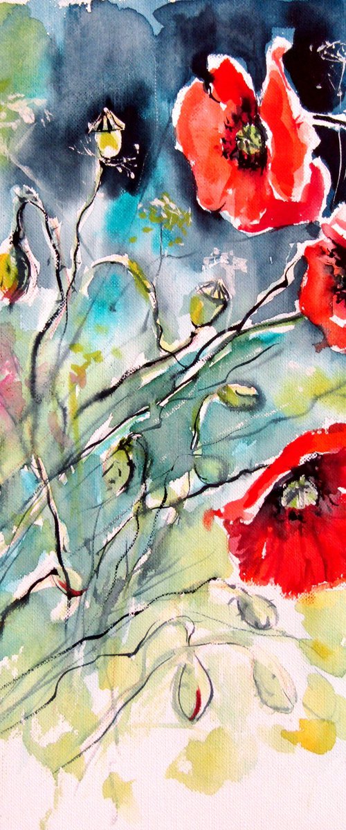 Playful poppy flowers II by Kovács Anna Brigitta