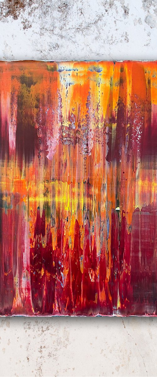 "Burning Desire" - Original PMS Abstract Oil Painting On Canvas - 16" x 20" by Preston M. Smith (PMS)