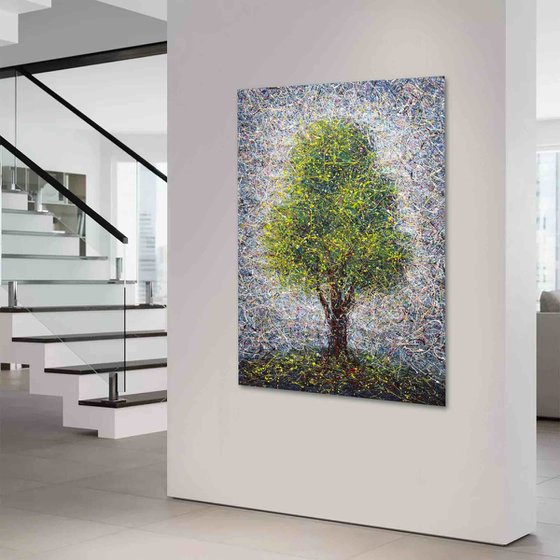 Green tree painting