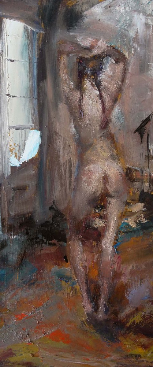 Raphaëlle est dans l'escalier by Manuel Leonardi