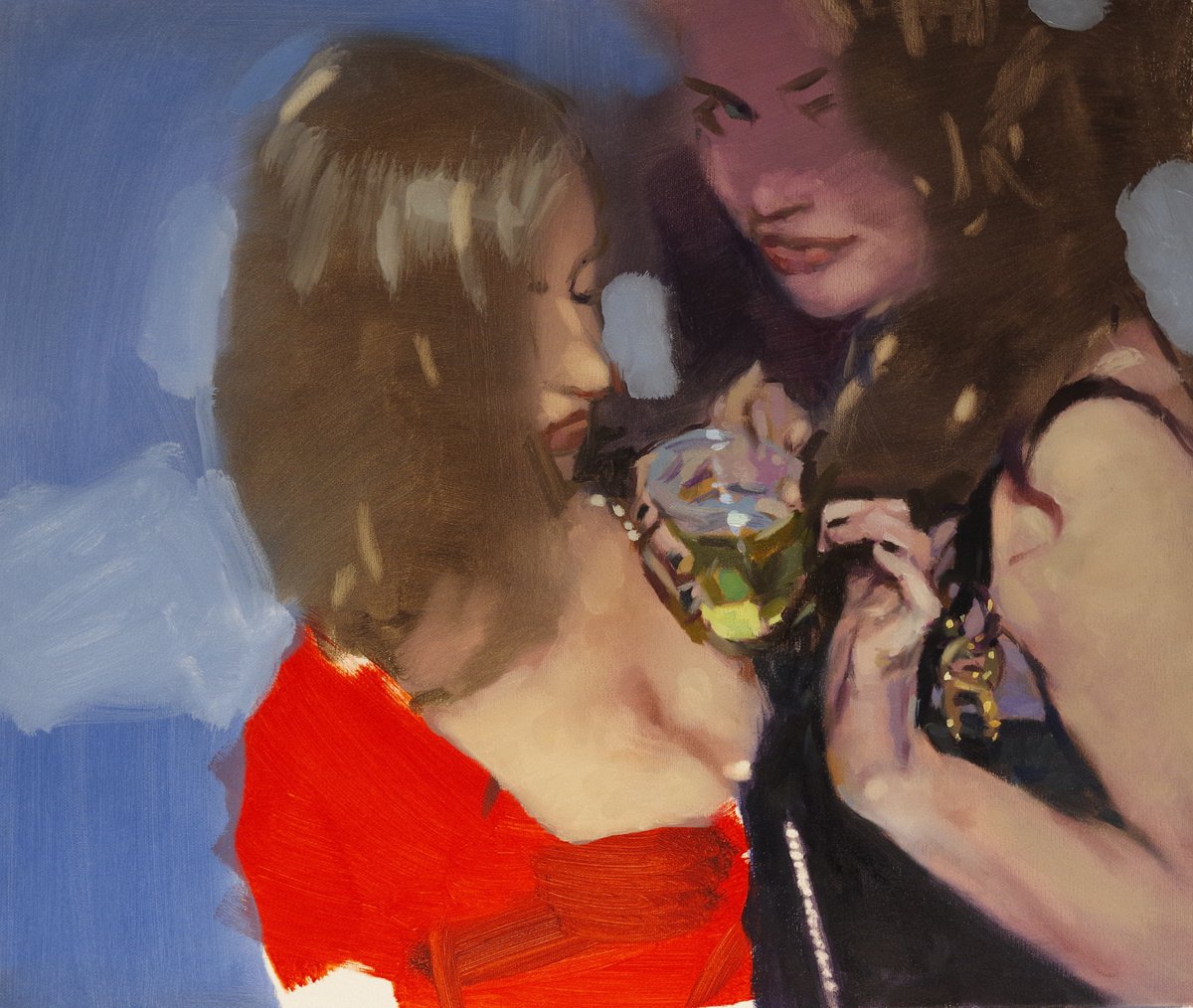 Impressionistic Portrait Oil Painting By Vygandas Doveika, 24 X 20", Oops..., Original Artwork