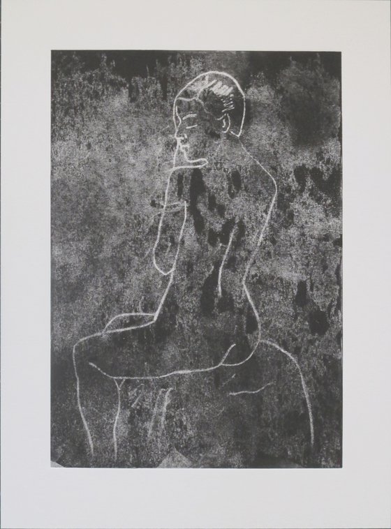 Seated female nude