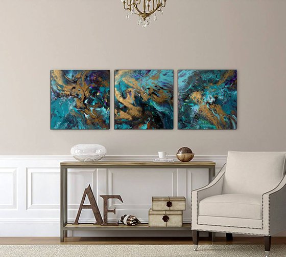 Abstract triptych