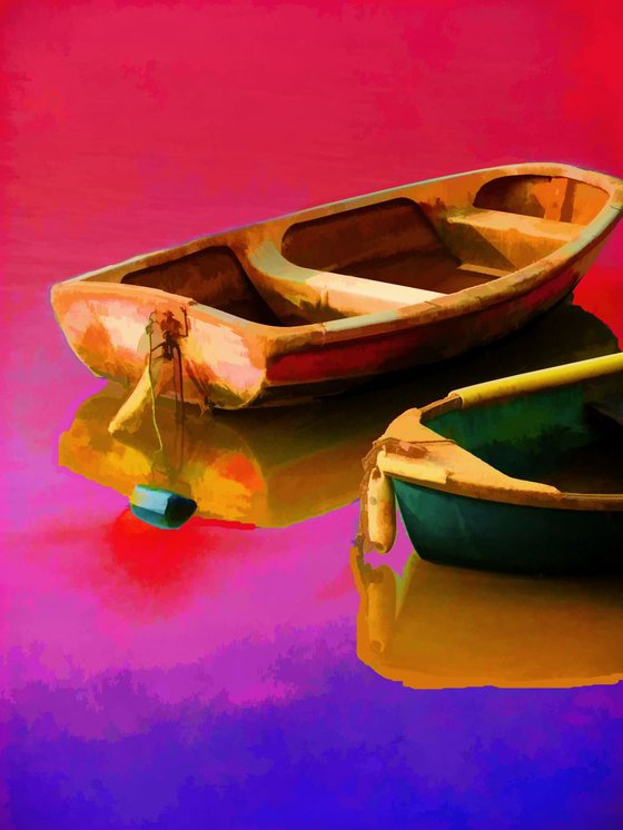Still boats on a Red Tide