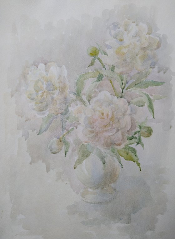 Peonies. Watercolour 2020