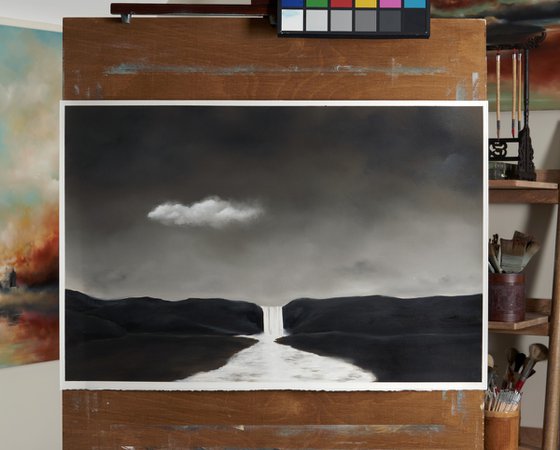 Cloud With Skogafoss, Iceland