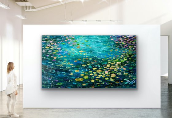 Blue Waterlily Pond - XXL