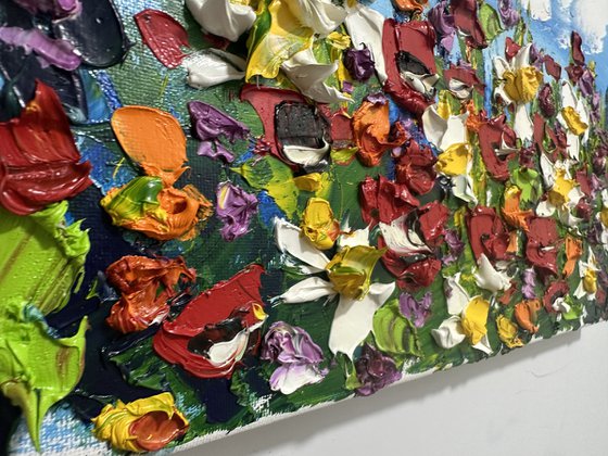 Meadow Flowers deep impasto